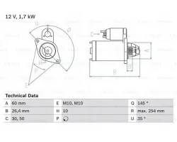 Starter BOSCH 0 986 021 320