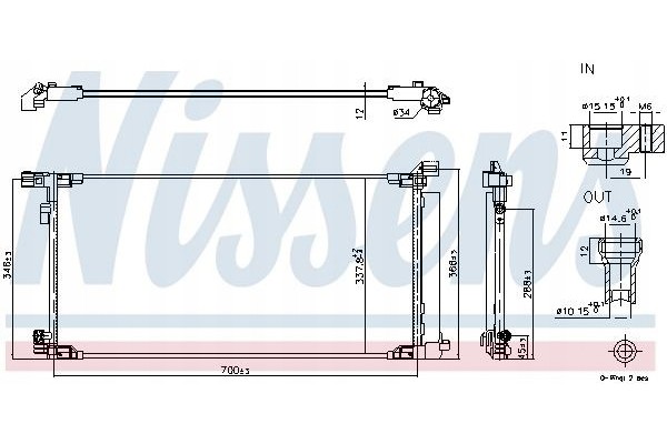 AIR CONDITIONING CONDENSER NIS 940970 NISSENS Part manufacturer Nissens