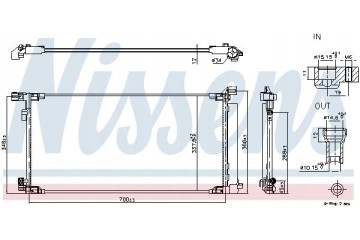 AIR CONDITIONING CONDENSER NIS 940970 NISSENS Part manufacturer Nissens