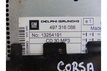 13254191 SISTEMA AUDIO / RADIO CD OPEL CORSA D Sport 2008 13254191 195476 OPEL - 4