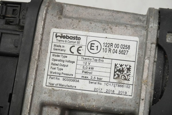 Calefactor estacionario WEBASTO VW Skoda Seat Audi 5Q0815005AC