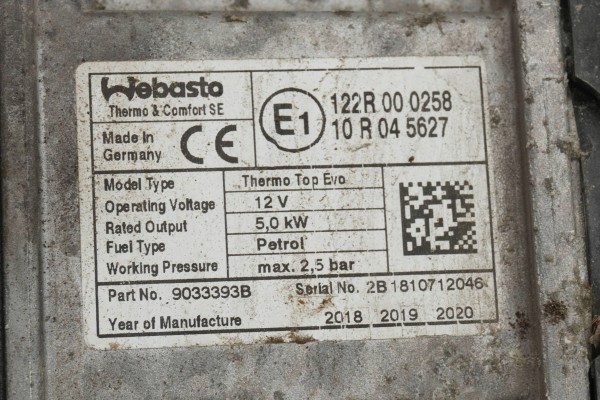 Calefactor de estacionamiento Webasto para VW, Skoda, Seat, Audi 5Q081