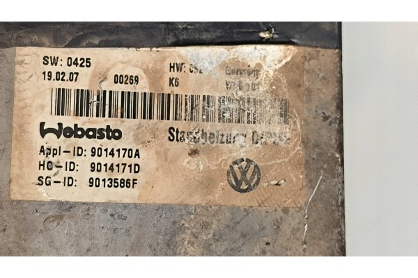 WEBASTO VOLKSWAGEN TOUAREG Catalog number of the part WEBASTO