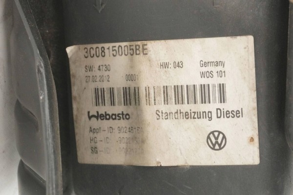 PARKING HEATER WEBASTO VW PASSAT B7 3C0815005BE 9022150A Version European