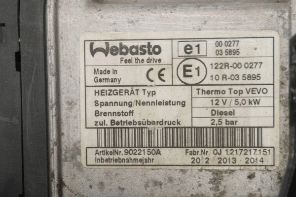 Calefactor Auxiliar Webasto VW Passat B7 3C0815005BE 9022150A