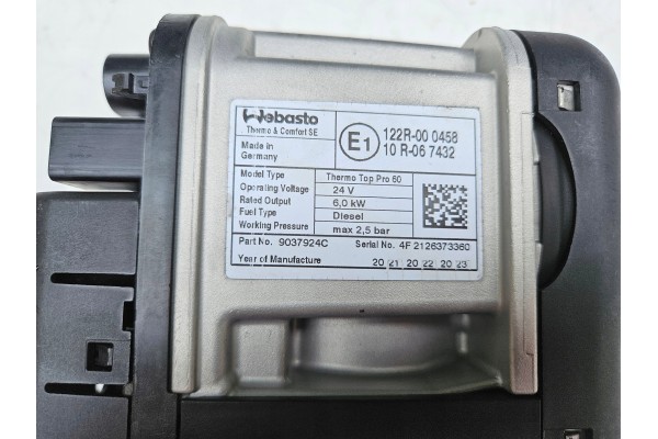 Webasto Thermo Top Pro 60 Iveco HI WAY S WAY 5802355975 Quality of parts according to GVO Q original with factory logo OEM OES