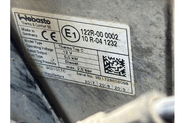 Calefactor estacionario (Webasto) Volkswagen Multivan T5 122R000002
