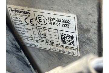 Calefactor estacionario (Webasto) Volkswagen Multivan T5 122R000002