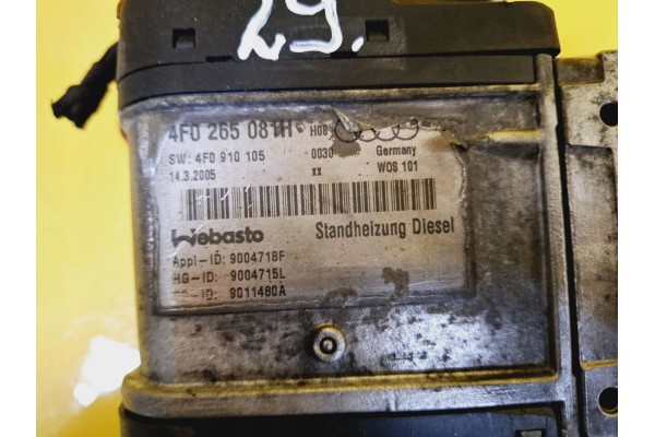 PARKING HEATER WEBASTO 4F0265081H A6 C6 DIESEL 5kW 12V 42W NR29 Catalog number of the part DRC32949