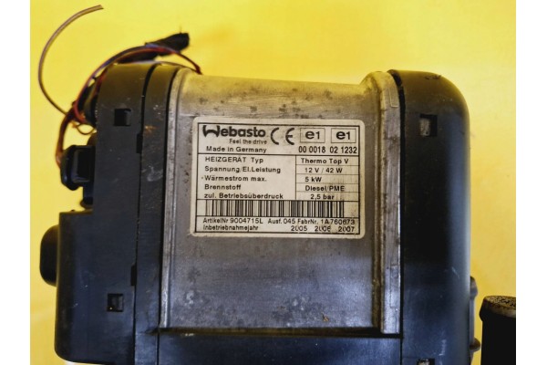 Calefactor estacionario Webasto 4F0265081H Audi A6 C6 Diésel 5kW 12V/