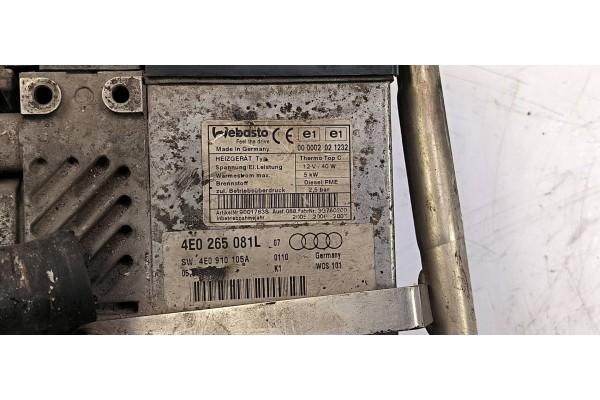 Calefactor Auxiliar Webasto Audi A8 S8 D3 4E 4.0 TDI 2005