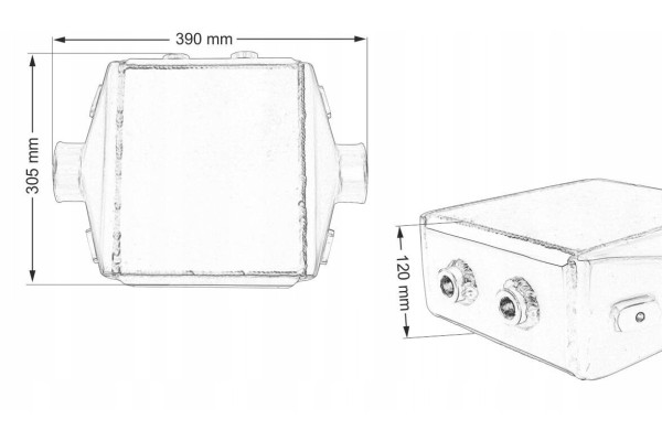WATER INTERCOOLER TURBOWORKS 250X280X120 3 2X0ST Car type 4x4 SUV cargo vans passenger cars