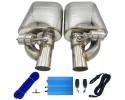 SPORTS SILENCERS WITH PNEUMATIC THROTTLE 2 5 63mm BASS STAINLESS