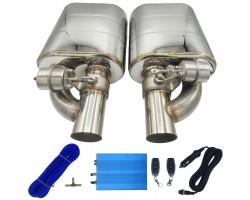 SPORTS SILENCERS WITH PNEUMATIC THROTTLE 2 5 63mm BASS STAINLESS