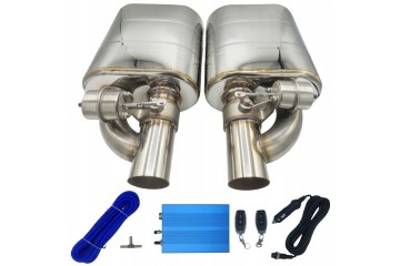 SPORTS SILENCERS WITH PNEUMATIC THROTTLE 2 5 63mm BASS STAINLESS