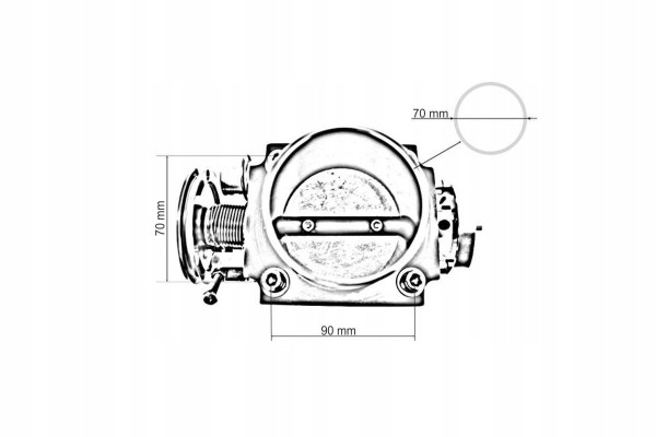 Throttle TurboWorks Nissan SR20DET 70mm Customs tariff code 87089997