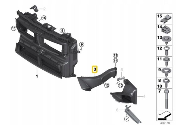 Conducto de Aire Derecho Original BMW F48