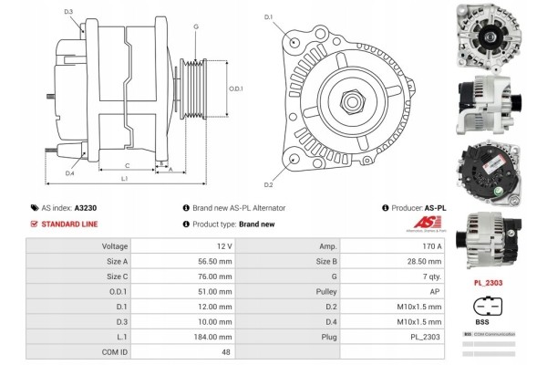 New Alternator BMW X5 E70 3 0 3 0d BMW X5 E70 4 8 i xDrive Version European