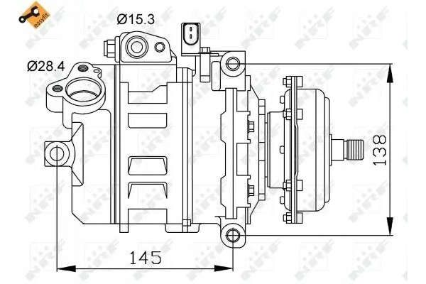 COMPRESSOR AIR CONDITIONING COMPRESSOR 32148 NRF VW Quality of parts according to GVO Q original with factory logo OEM OES