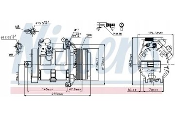 COMPRESSOR AIR CONDITIONING COMPRESSOR 89077 NISSENS BMW Quality of parts according to GVO Q original with factory logo OEM OES