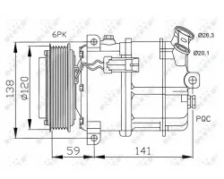 Compresor de aire acondicionado 32191 NRF