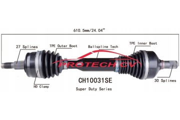 JEEP CHEROKEE KL 2014 2019 2 4L 3 2L DRIVE AXLE Catalog number of the part CH10031SE