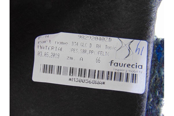 98292040 GUARNECIDO PORTON TRASERO DS 3 CROSSBACK