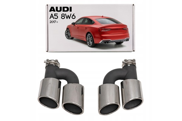 AUDI A5 8W6 2017 EXHAUST TIP STYLING ON S5 SET OF 2