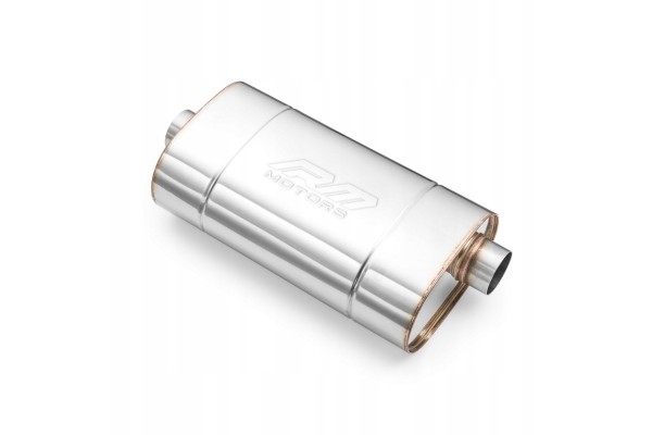 RM MOTORS OVAL SILENCER E002 63mm length 30cm 2 5