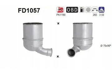 PARTICULATE FILTER FAP DPF FD1057 AS CITROEN Part manufacturer AS