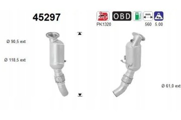 CATALYTIC CONVERTER 45297 AS BMW 2 3 4 F22 F87 F30 F80 Part manufacturer AS