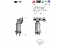 CATALYTIC CONVERTER 88015 AS SKODA VW FABIA