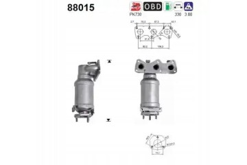 CATALYTIC CONVERTER 88015 AS SKODA VW FABIA