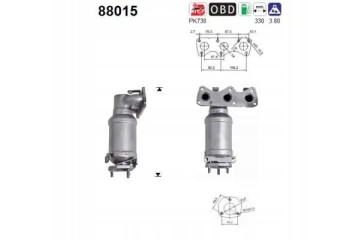 CATALYTIC CONVERTER 88015 AS SKODA VW FABIA Part manufacturer AS
