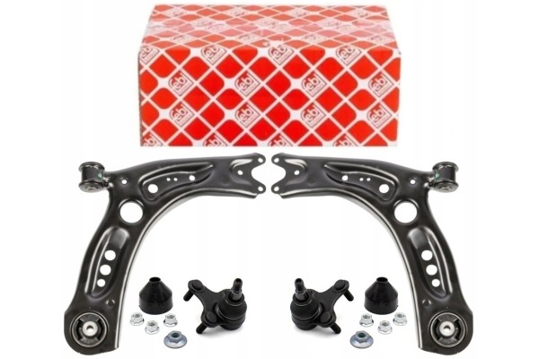 SET OF SWING ARMS PINS FRONT AUDI A3 SEAT LEON OCTAVIA 3 GOLF 7 8 FEBI