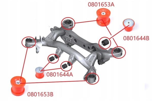 MPBS POLYURETHANE BEAM BUSHINGS BMW E91 E92 E90 Catalog number of the part 0801653AB