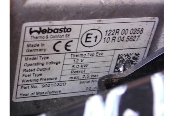 Calefactor estacionamiento Webasto Thermo Top Evo para Audi A4 B8 1.8 