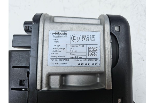 Webasto Thermo Top Pro 38 Scania 9029763K 9029763H 9029763G Product weight with unit packaging 5 kg