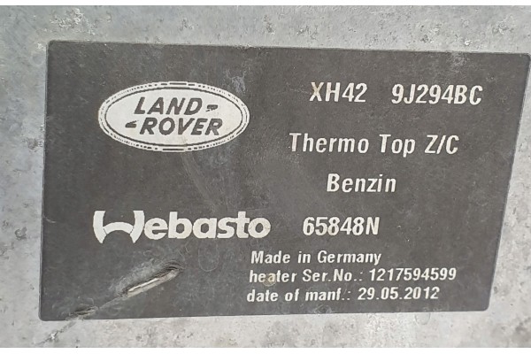 Calefactor estacionario Webasto Range Rover III L322 XH42-9J294-BC