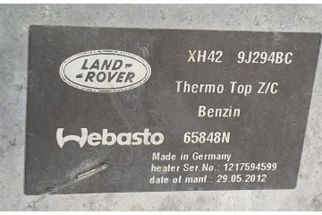 Calefactor estacionario Webasto Range Rover III L322 XH42-9J294-BC