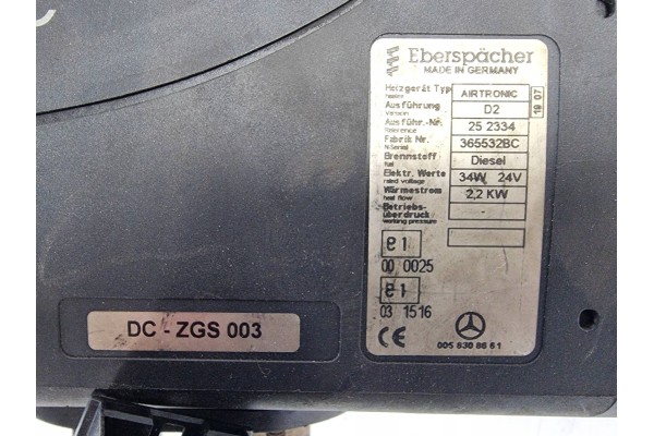 WEBASTO HEATING 252334 DAIMLERCHRYSLER ATEGO 824 Car type trucks