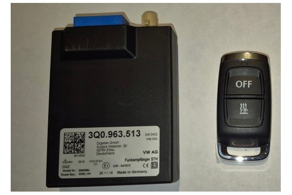 NEW Set VW Webasto 3Q0963513 A remote control 3G0963511B beam antenna VW SE SK Catalog number of the part 3Q0963513 3Q0 963 513