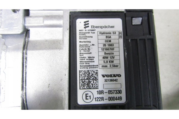 WEBASTO PARKING HEATER Volvo XC40 1 5 HYBRID 32136042 17 Part manufacturer Volvo OE