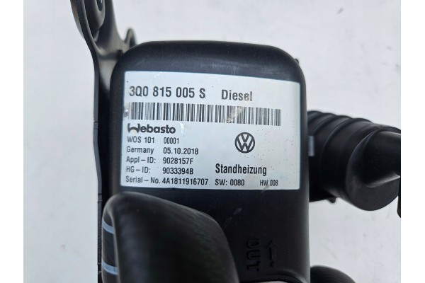 Webasto Thermo Top Evo VW Passat B8 Skoda Superb 3Q0815005S Product weight with unit packaging 7 kg