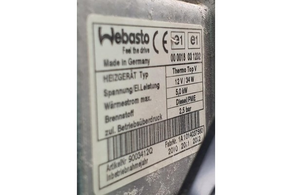 WEBASTO PARKING HEATER MERCEDES GL X164 A1645003398 000018031232 Product weight with unit packaging 7 kg