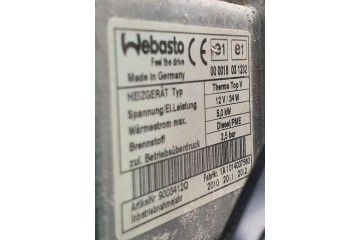 WEBASTO PARKING HEATER MERCEDES GL X164 A1645003398 000018031232 Product weight with unit packaging 7 kg