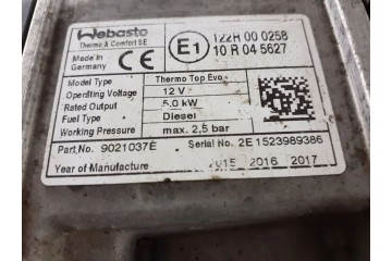 2007 SsangYong Rexton Parking heater Webasto 9021037E Car type passenger cars
