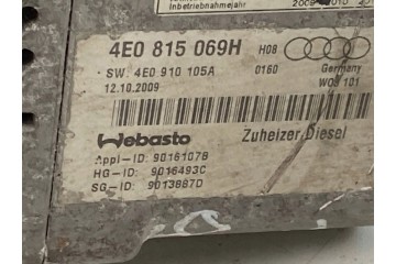 2008 Audi A8 S8 D3 4E Parking heater Webasto 4E0815069H Catalog number of the original 4E0910105A