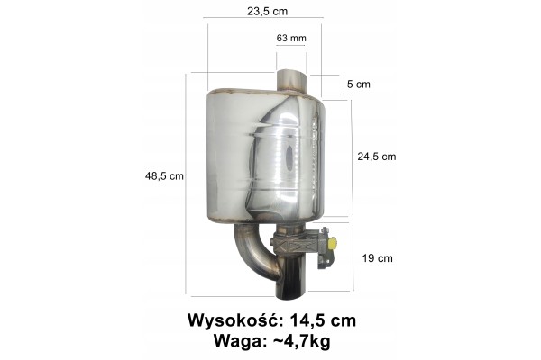 SPORTS DAMPERS WITH THROTTLE 2 5 63mm STAINLESS BASS CONTROLLER Catalog number of the original TUMK BASOWY DSE MU EMV002 63