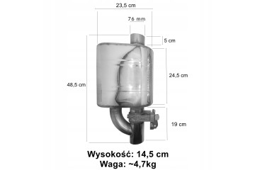 ACTIVE FINAL SILENCER WITH SOUND ADJUSTMENT SPORTS THROTTLE 3 76mm Installation side rear